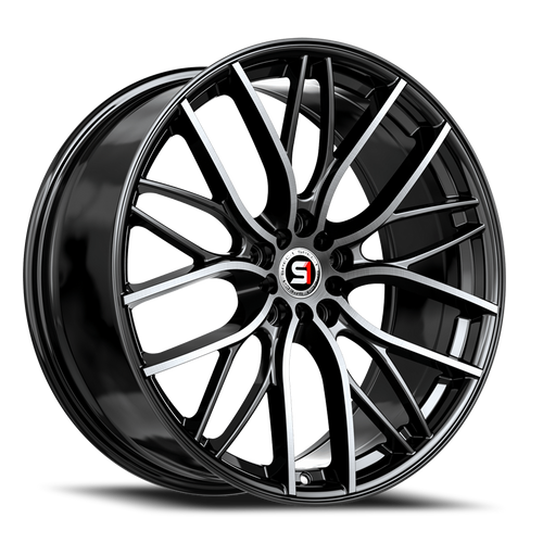 Spec-1 Sp-61 Wheel 17x8 5x112 & 5x114.3 Gloss Black & Machined 42mm | SP-611783642BM