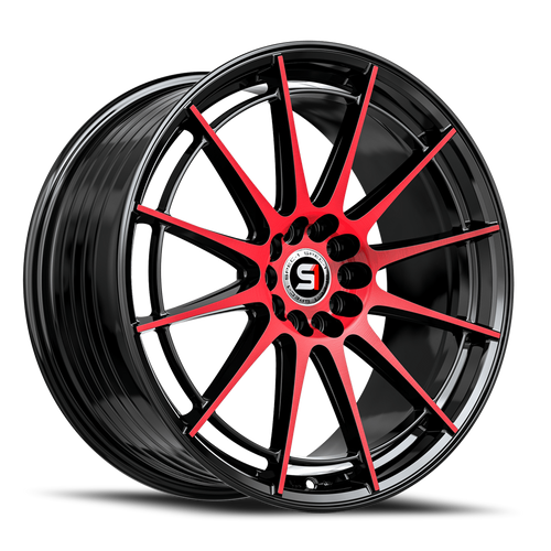 Spec-1 Sp-64 Wheel 17x8 5x112 & 5x114.3 Gloss Black & Red Machined 42mm | SP-641783642BMR