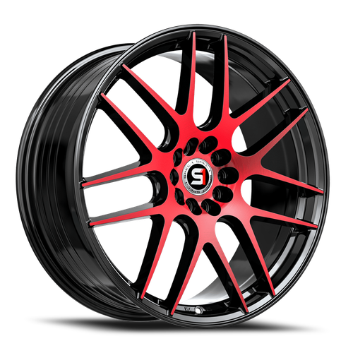 Spec-1 Sp-65 Wheel 20x8.5 5x112 & 5x114.3 Gloss Black & Red Machined 38mm | SP-6520853638BMR