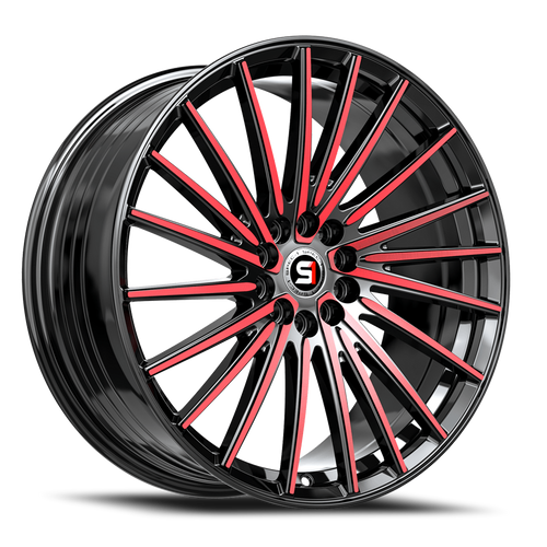 Spec-1 Sp-68 Wheel 18x8 5x114.3 & 5x120 Gloss Black & Red Machined 38mm | SP-681883838BMR
