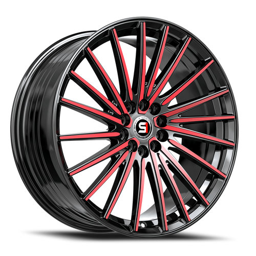Spec-1 Sp-68 Wheel 20x8.5 5x114.3 & 5x120 Gloss Black & Red Machined 38mm | SP-6820853838BMR