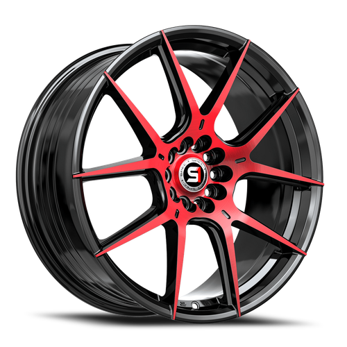 Spec-1 Sp-71 Wheel 17x8 5x100 & 5x114.3 Gloss Black & Red Machined 42mm | SP-711782342BMR