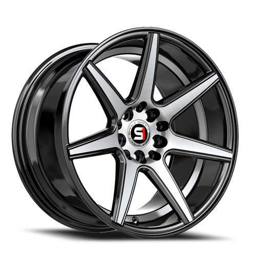 Spec-1 Sp-73 Wheel 17x7.5 5x114.3 & 5x120 Gloss Black & Machined & Undercut 42mm | SP-7317753842BMU