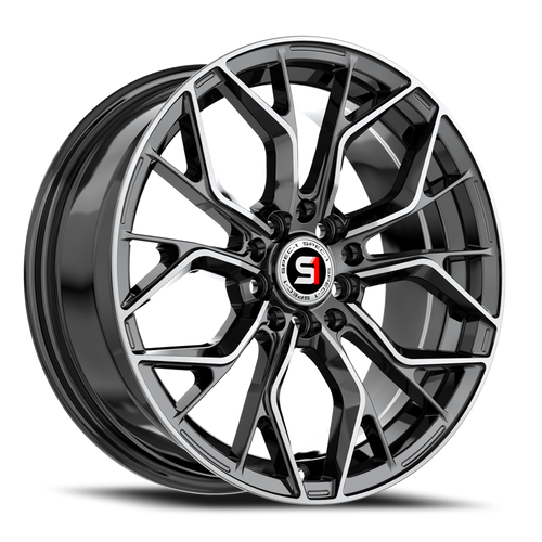 Spec-1 Sp-76 Wheel 15x6.5 5x100 & 5x114.3 Gloss Black & Machined 20mm | SP-7615652320BM