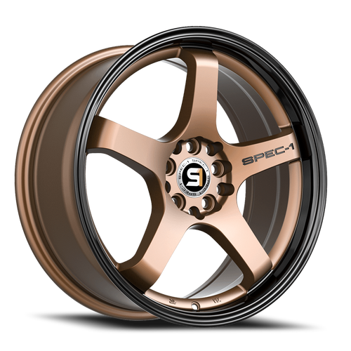 Spec-1 Spt-31 Wheel 17x7.5 4x100 & 4x114.3 Matte Bronze & Black Lip 42mm | SPT-311775942MZBL