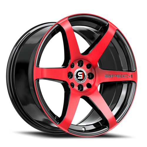 Spec-1 Spt-32 Wheel 17x8 5x100 & 5x114.3 Gloss Black & Red Machined 42mm | SPT-321782342BMR
