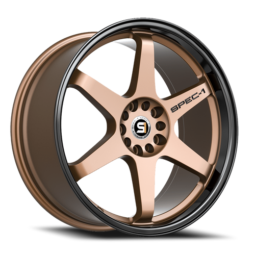 Spec-1 Spt-33 Wheel 18x8.5 4x100 & 4x114.3 Matte Bronze & Black Lip 38mm | SPT-331885938MZBL