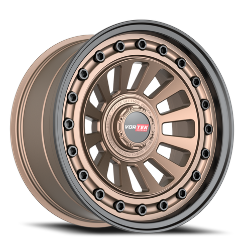 Vortek Vrd-702 Wheel 18x9 5x114.3 & 5x139.7 Matte Bronze With Black Bolts & Lip 0mm | 702189370MZBL