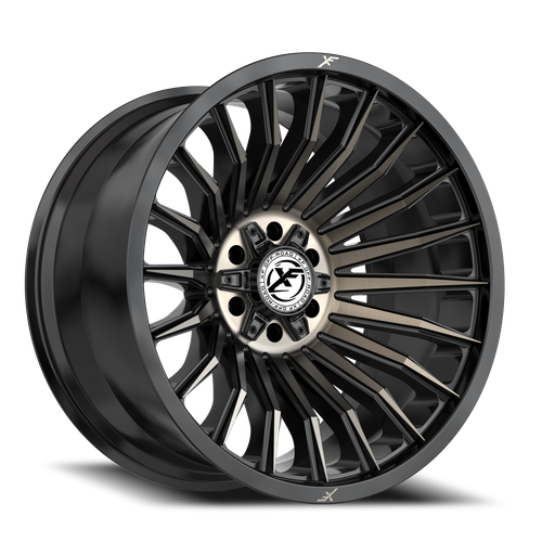 Xf Off-Road Xf-231 Wheel 24x12 5x127 & 5x139.7 Satin Black & Bronze Machined Double Dark Tint -44mm - MINIMUM PURCHASE OF 4 WHEELS | XF-231241251271397-44SBMZDT