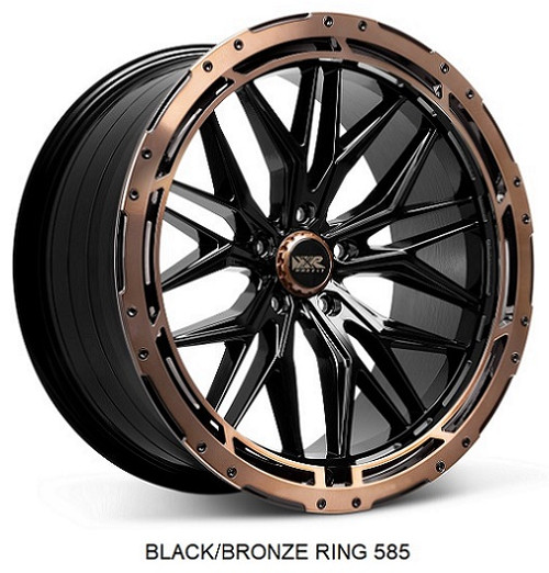 Xxr 585 Wheels Rims 20x9.5 5x114.3 Black W/ Bronze Ring 35mm | 585096563