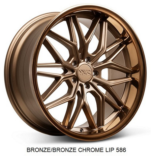 Xxr 586 Wheels Rims 20x8.5 5x120 Flat Bronze W/ Gloss Bronze Stainless Lip 35mm | 586081265