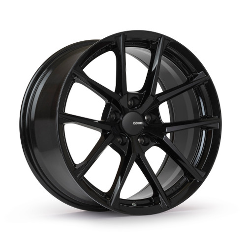 Enkei Helix Wheels Rims 18x8.5 5x100 Gloss Black 45mm | 549-885-8045BK