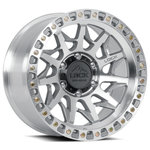 Lock Offroad Lunatic Wheels Rims 17x9 8x165.1 Machined W/ Clear Coat 1mm | LUNATIC-7986MC