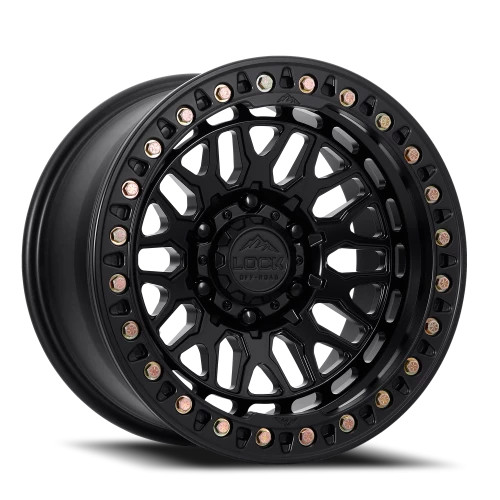 Lock Offroad Invader Forged Beadlock Wheel 17x9 6x139.7 Matte Black -12mm - FREE T-SHIRT INCLUDED!