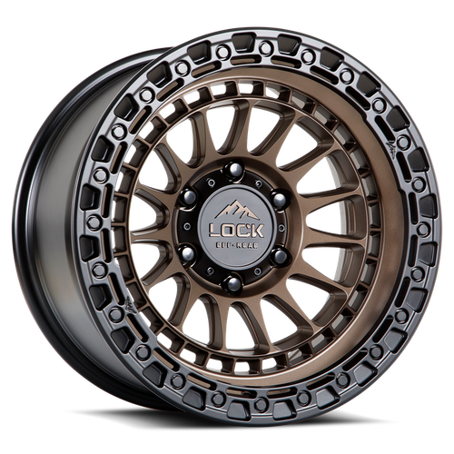 Lock Offroad Mojave Wheels Rims 17x9 6x139.7 Matte Bronze W/ Matte Black Ring -12mm | MOJAVE-7969MRMBR12N