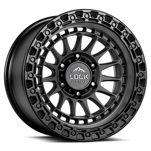 Lock Offroad Mojave Wheels Rims 17x9 8x180 Matte Grey W/ Matte Black Ring 1mm | MOJAVE-7988MGMBR