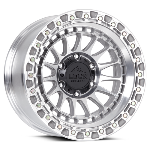 Lock Offroad Mojave Wheels Rims 20x9 5x127 Machined W/ Clear Coat 0mm | MOJAVE-2957MC