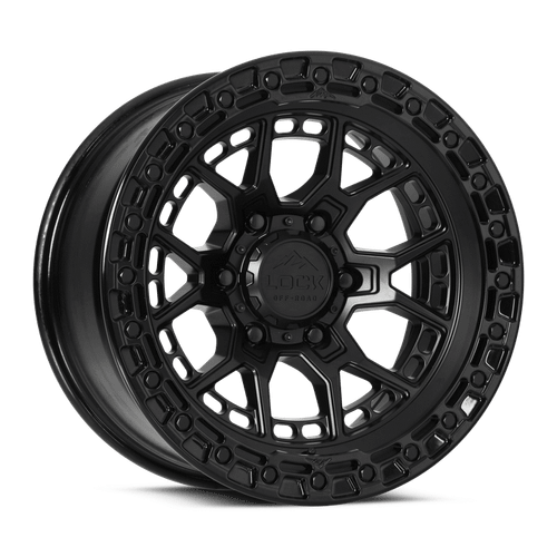 Lock Offroad Commando Wheels Rims 20x10 8x165.1 Matte Black W/ Gloss Black Ring -18mm | COMMANDO-2186GB