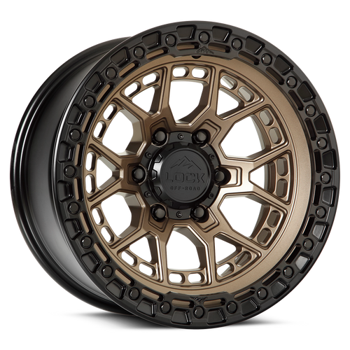 Lock Offroad Commando Wheels Rims 17x9 6x135 Matte Bronze W/ Matte Black Ring 0mm | COMMANDO-7963MRMBR