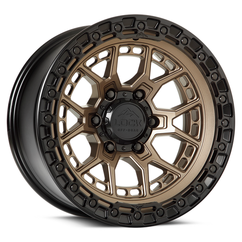 Lock Offroad Commando Wheels Rims 20x10 6x135 Matte Bronze W/ Matte Black Ring -18mm | COMMANDO-2163MRMBR