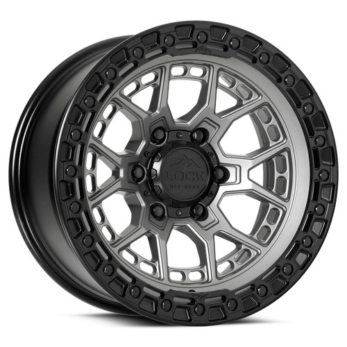 Lock Offroad Commando Wheels Rims 20x9 6x139.7 Matte Grey W/ Matte Black Ring 0mm | COMMANDO-2969MGMBR