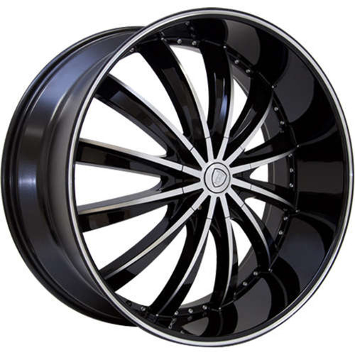 Borghini B19 Wheels Rims 26x10 6x135 6x139.7 Black Machined W/ Milled Lip 25mm | WBWW019S51O16P077F036C23