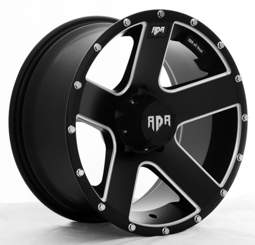 Red Dirt Road RD07 Wheels Rims 17x9 5x127 Matte Flat Black Milled W/ Machined Rivets 12mm | WRD2007S14O10P015F205C18