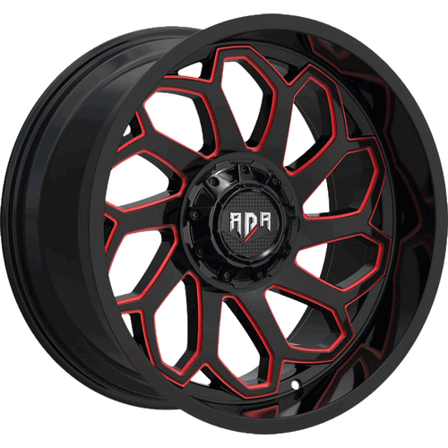 Red Dirt Road RD53 Wheels Rims 17x9 6x135 6x139.7 Black W/ Red Milling 0mm | WRDW053S14O08P077F454C28