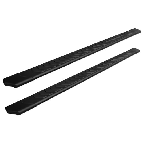 Raptor Series 5 in OEM Style Full Tread Slide Track Running Boards Black Textured Aluminum | CYC 2207-0589BT