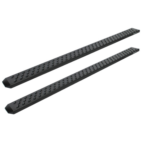 Raptor Series 6.5 in Sawtooth Slide Track Running Boards Black Textured Aluminum | CYC 2104-0378BT