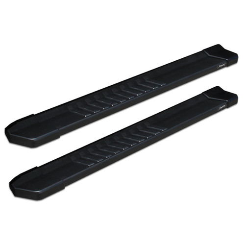 Raptor Series 6 in OEM Style Slide Track Running Boards Black Textured Aluminum | CYC 1701-0016BT