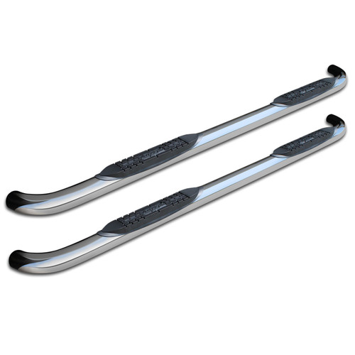 Raptor Series 3 in Round Nerf Bar Steps Polished Steel | CYC 0101-0743