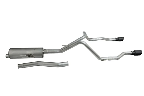Gibson Performance Black Elite Cat-Back Dual Split Exhaust System; Stainless | BFBL 617410B