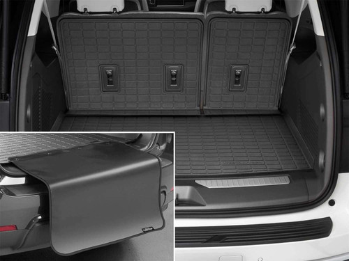 Weathertech SeatBack Cargo Liner HP w/Bumper Protector Black Behind 3rd Row Seating | BHTJ 401750IMSK