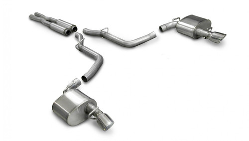 Corsa Performance Exhaust 2.75" Cat-Back Dual Rear Exit with Single 4.0" Polished Pro-Series Tips | COR 14440
