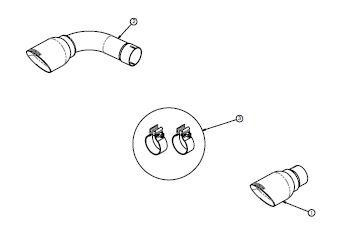 Corsa Performance Single 4.0" Polished Pro-Series Tip Kit (Clamps Included) | COR 14492