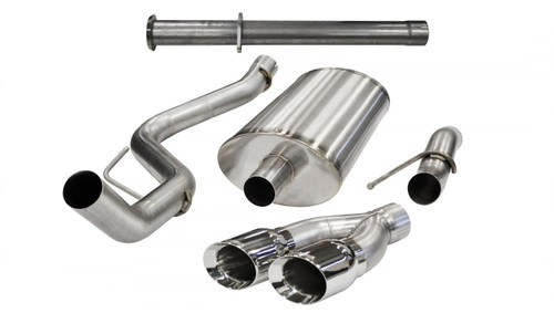 Corsa Performance Exhaust 3.0" Cat-Back + Res Delete Single Side Exit with Twin 4.0" Polished Pro-Series Tips | COR 14759