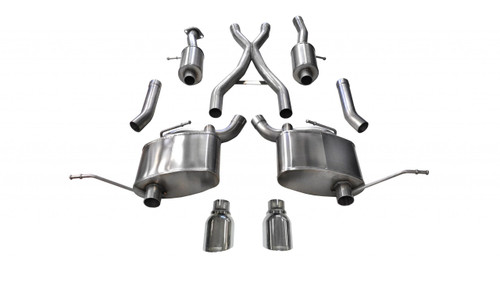 Corsa Performance Exhaust 2.5" Cat-Back Dual Rear Exit with Single 4.5" Polished Pro-Series Tips | COR 14991