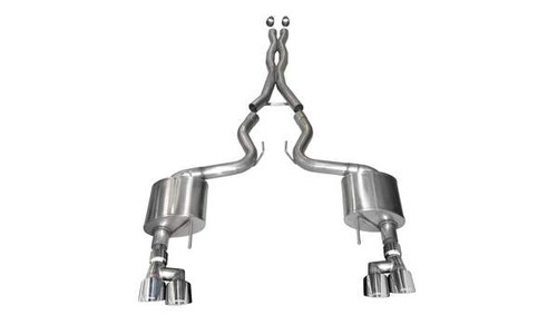Corsa Performance Exhaust 3.0" Cat-Back Dual Rear Exit with Twin 4.0" Polished Pro-Series Tips | COR 21042