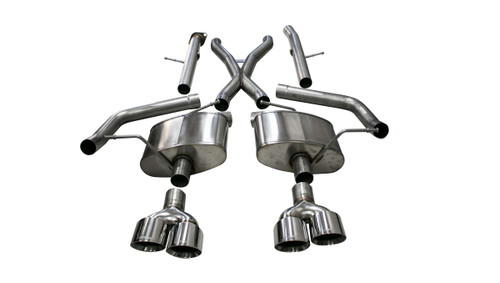 Corsa Performance Exhaust 2.75" Cat-Back Dual Rear Exit with Twin 4.5" Polished Pro-Series Tips | COR 21052