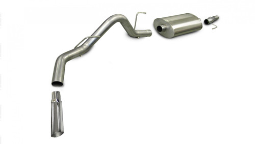 Corsa Performance Exhaust 3.0" Cat-Back Single Side Exit with Single 4.0" Polished Slash Cut Tip | COR 24383