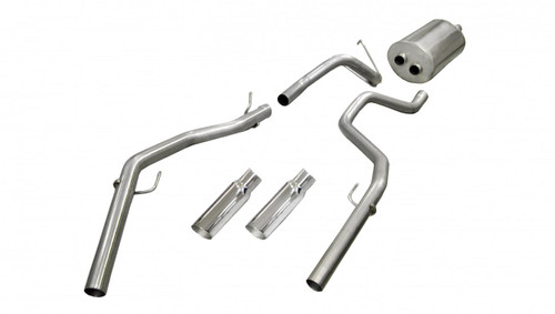 Corsa Performance Exhaust 3.0" Cat-Back Dual Rear Exit with Single 4.0" Polished Slash Cut Tips | COR 24425