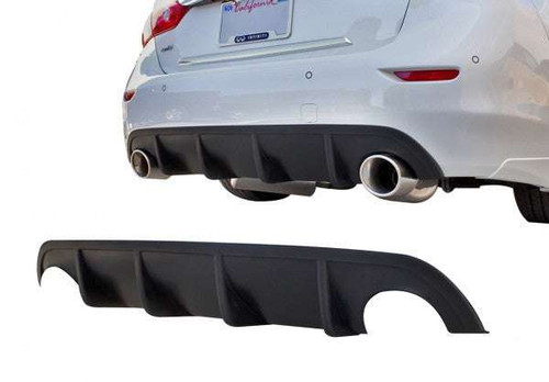 Stillen Infiniti Q50 Rear Diffuser Matte Black For 14-17 Infiniti Q50 Stillen | DJJX KB11222MB