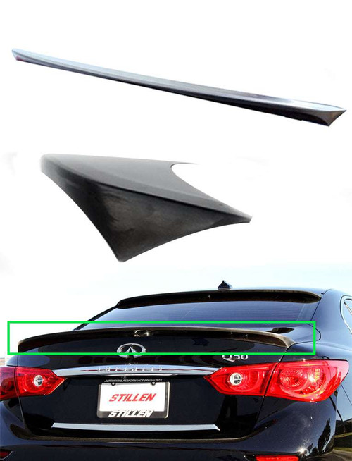 Stillen Infiniti Q50 Rear Spoiler Unpainted For 14-17 Infiniti Q50 Stillen | DJJX KB11223