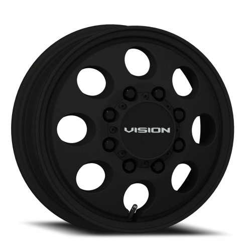 Vision Dually 56 Midway Wheels Rims 17x6.5 8x165.1 Satin Black 121mm