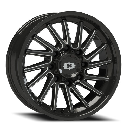 Vision Rapier 306 Wheels Rims 22x10 8x165.1 Gloss Black Milled Spoke -19mm | 306-22081GBMS-19