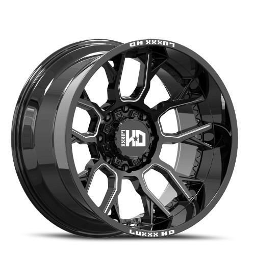 Luxxx Hd Lhd39 Wheels Rims 20x10 5x150 5x139.7 Gloss Black Milled -19mm | LHD39201051501397-19I-A1