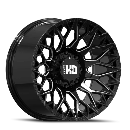 Luxxx Hd Lhd45 Wheels Rims 20x10 6x135 6x139.7 Gloss Black Milled -19mm | LHD45201061351397-19G-A1