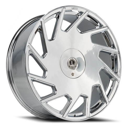 Luxxx Alloys Lux 25 Wheels Rims 20x8.5 5x110 5x114.3 Chrome 33mm | LUX25208551101143+33B-C