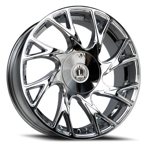 Luxxx Alloys Lux 32 Wheels Rims 22x9 6x120 6x132 Chrome 33mm | LUX322296120132+33C-C